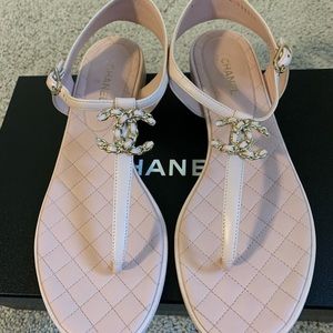 Blush pink Chanel Sandals